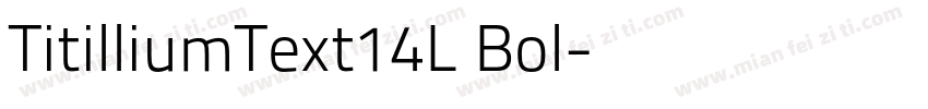 TitilliumText14L Bol字体转换